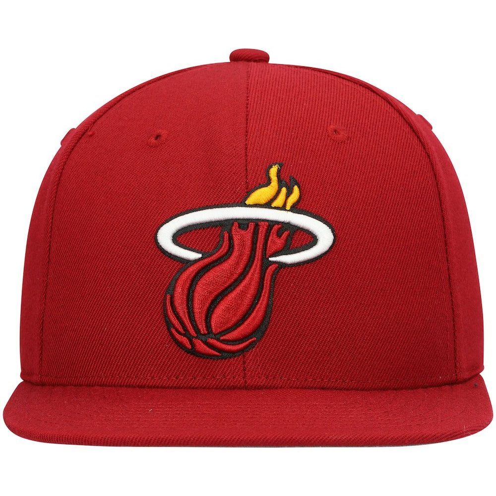 Miami Heat Ground 2.0 Snapback Hat Red - Mitchell & Ness