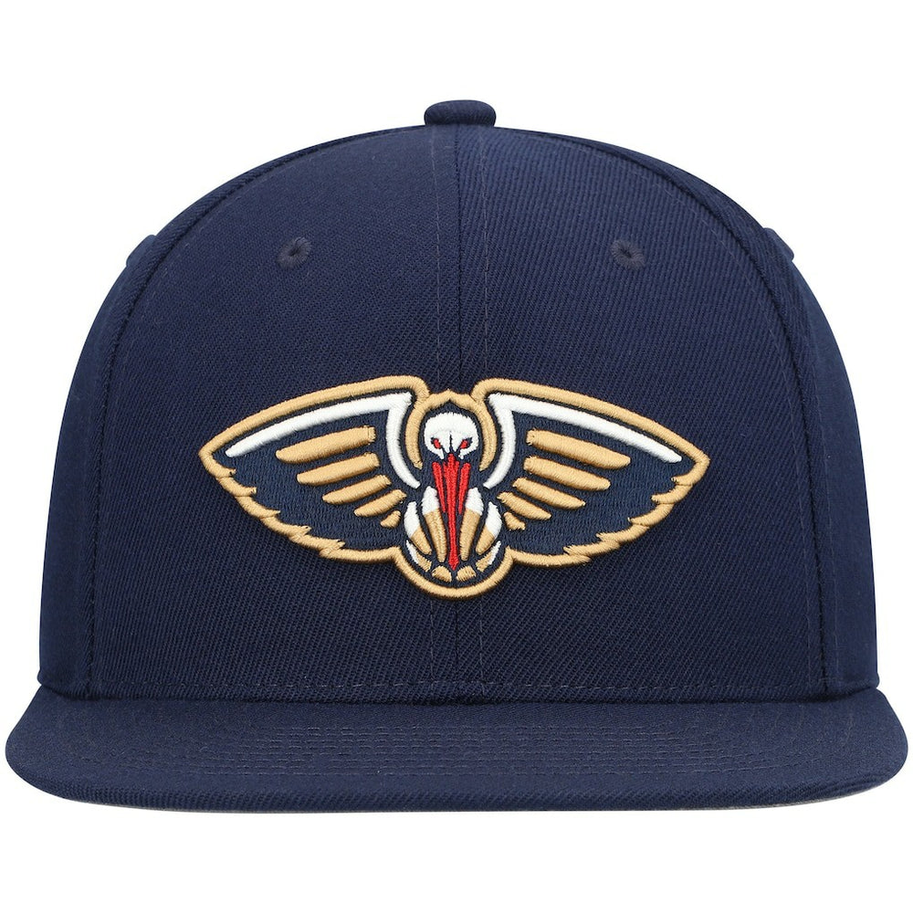New Orleans Pelicans Ground 2.0 Snapback Hat Navy - Mitchell & Ness