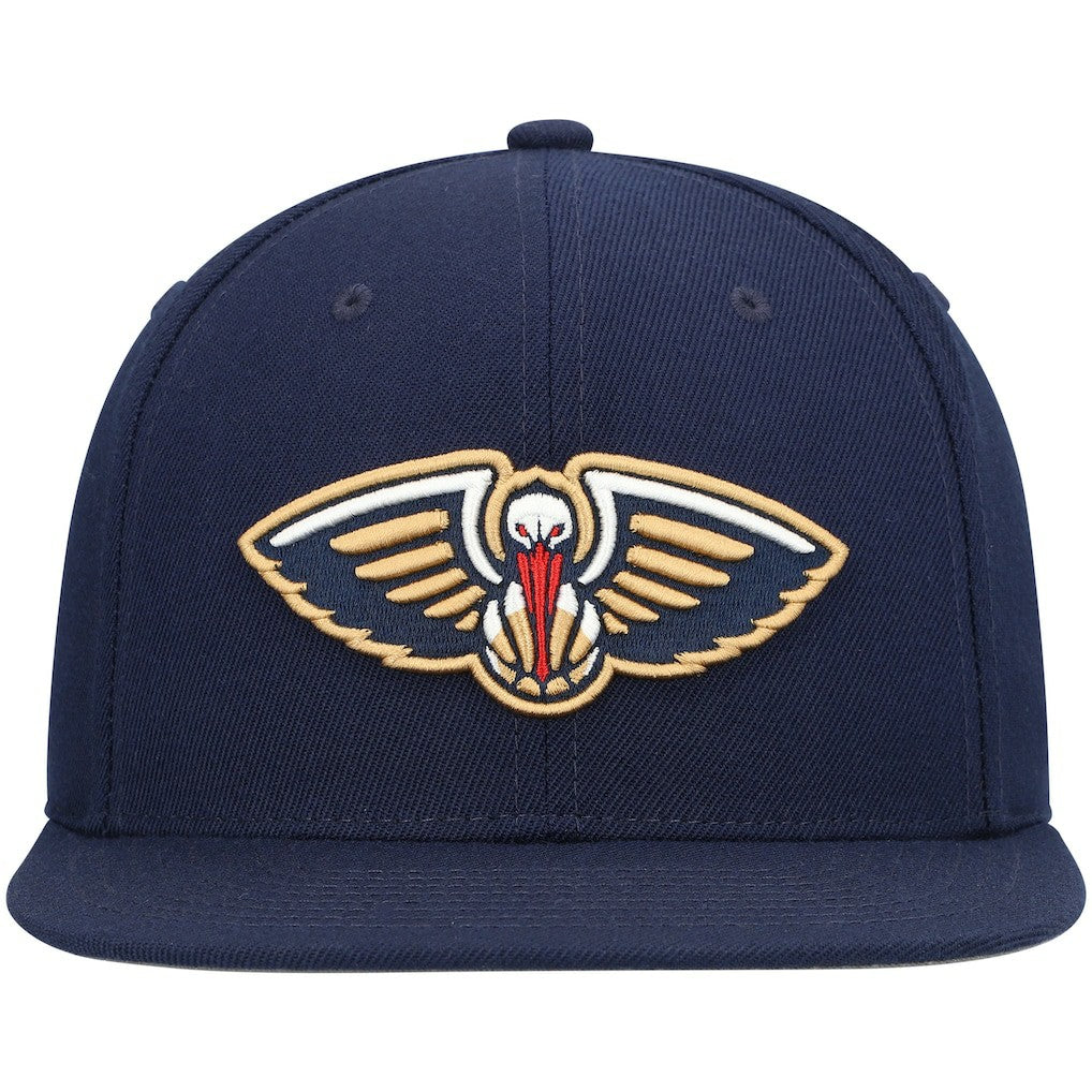 New Orleans Pelicans Ground 2.0 Snapback Hat Navy - Mitchell & Ness
