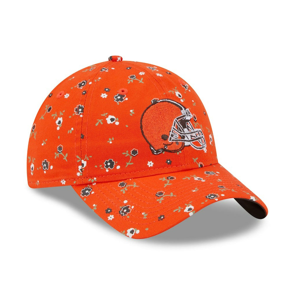 Cleveland Browns New Era Women's Floral 9TWENTY Adjustable Hat - Orange Hats