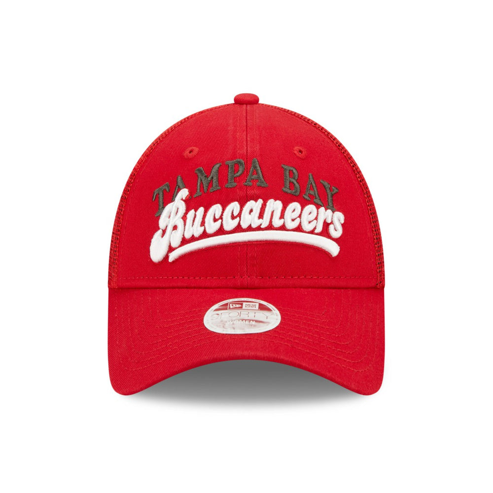 Tampa Bay Buccaneers New Era Women's Team Trucker 9FORTY Snapback Hat - Red Hats