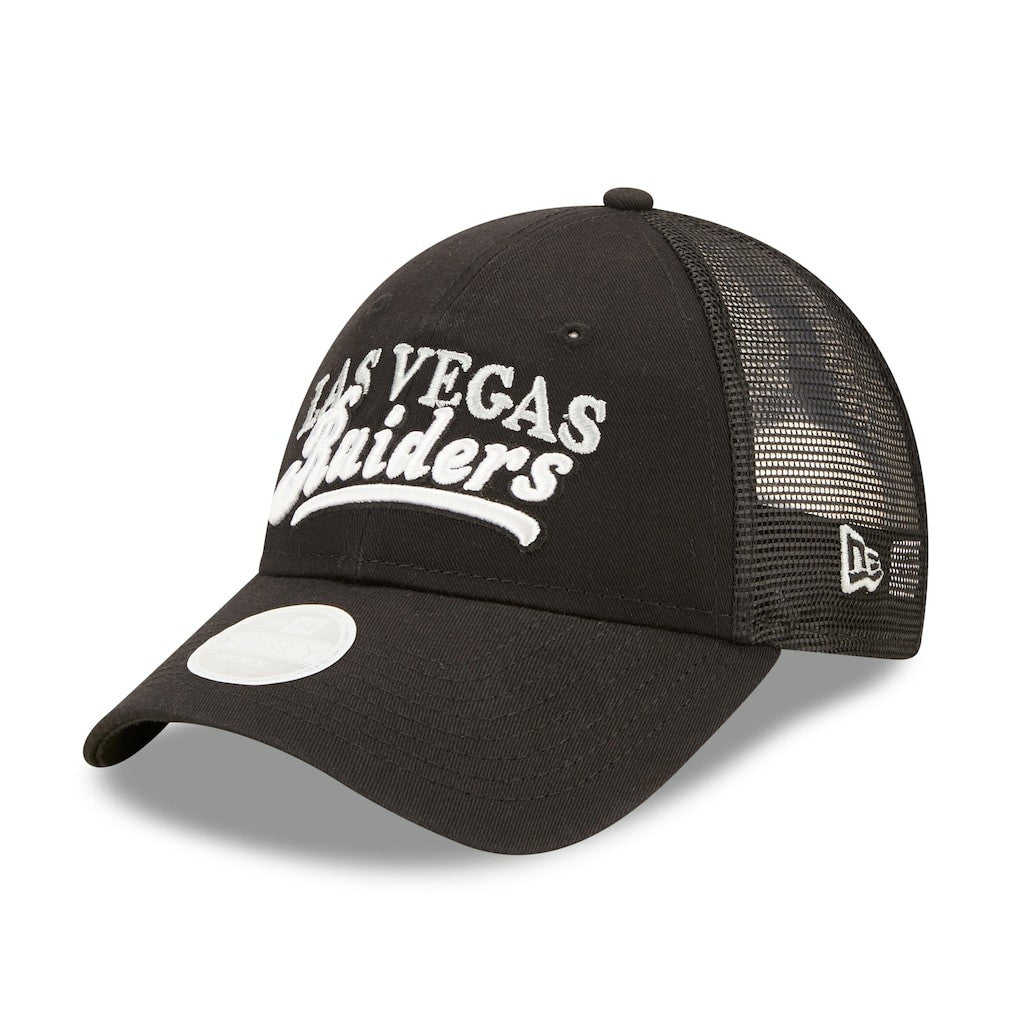 Las Vegas Raiders New Era Women's Team Trucker 9FORTY Snapback Hat - Black Hats
