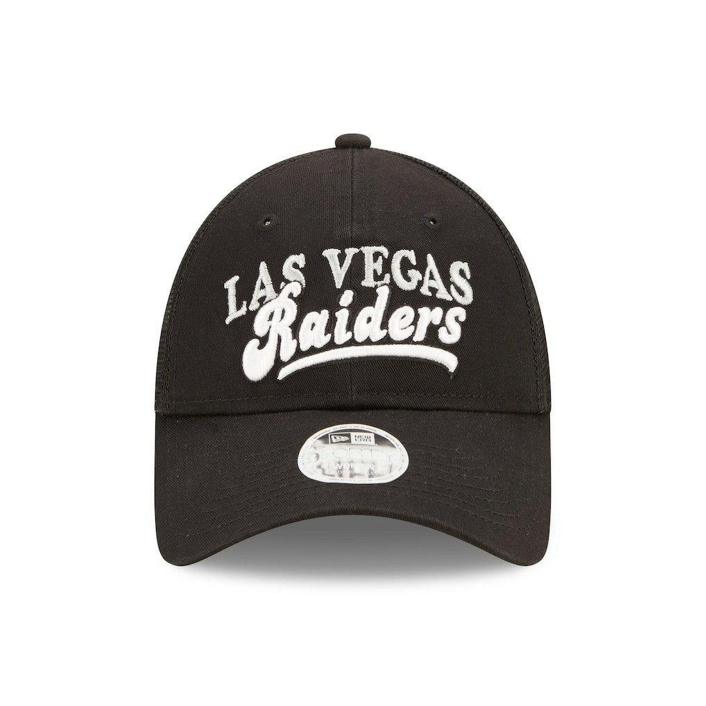 Las Vegas Raiders New Era Women's Team Trucker 9FORTY Snapback Hat - Black Hats