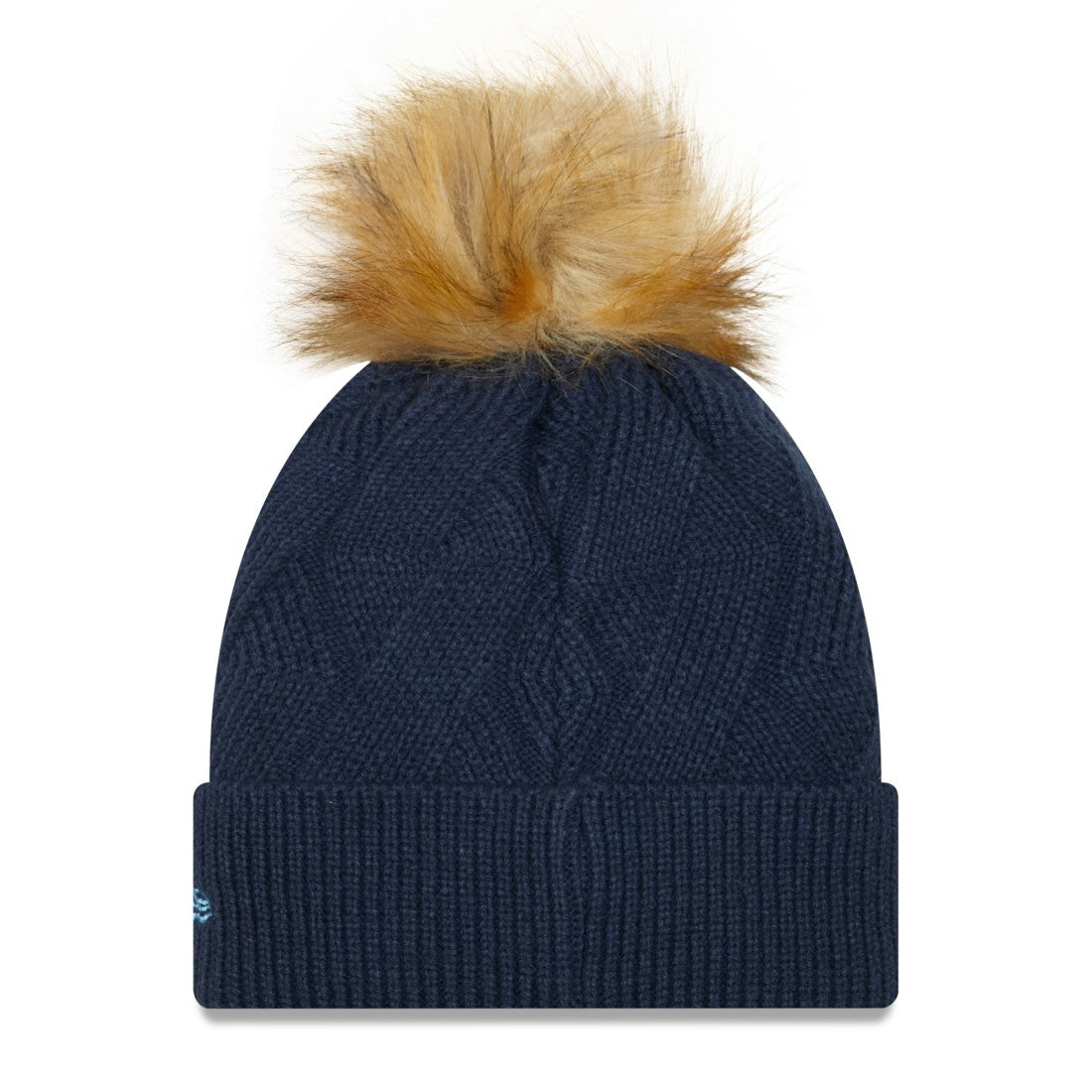 Tennessee Titans New Era Women's Snowy Cuffed Knit Hat with Pom - Navy Hats