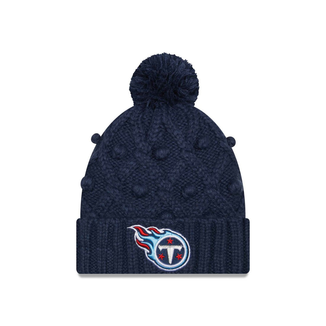 Tennessee Titans New Era Women's Toasty Cuffed Knit Hat with Pom - Navy Hats
