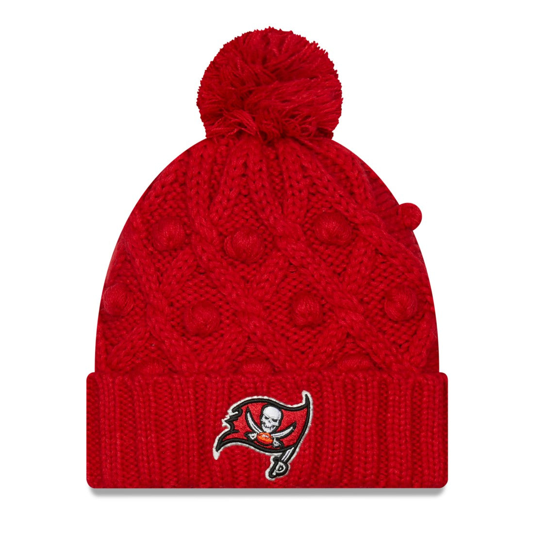 Tampa Bay Buccaneers New Era Women's Toasty Cuffed Knit Hat with Pom - Red Hats