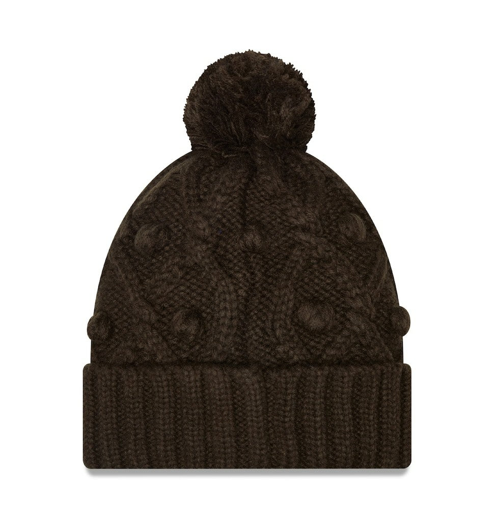 Cleveland Browns New Era Women's Toasty Cuffed Knit Hat with Pom - Brown Hats