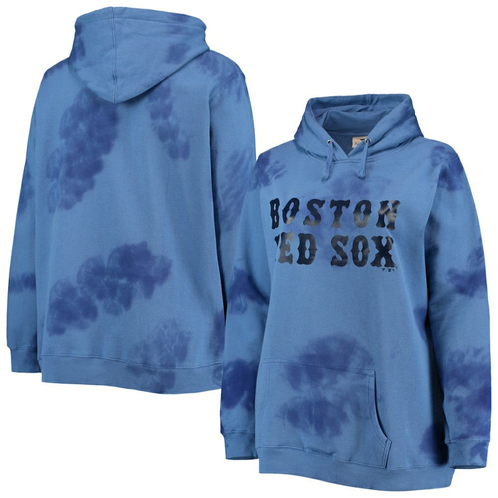Boston Red Sox Women's Plus Size Cloud Pullover Hoodie - Navy Hoodies