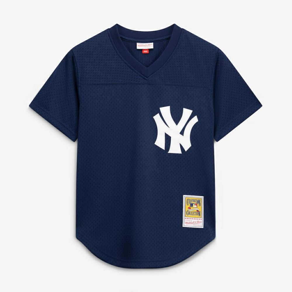Rickey Henderson New York Yankees Mitchell & Ness Cooperstown Collection Mesh Batting Practice Button-Up Jersey - Navy Jerseys