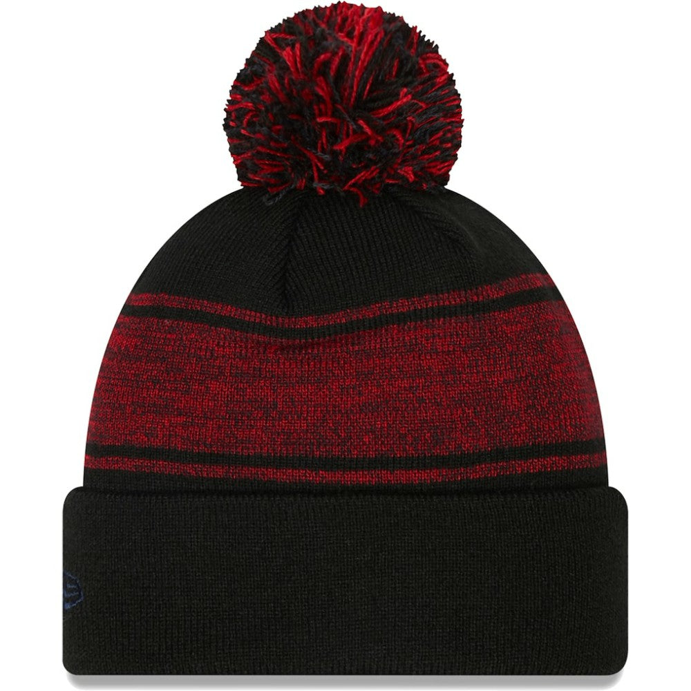 Boston Red Sox New Era Chilled Cuffed Knit Hat with Pom - Black Hats
