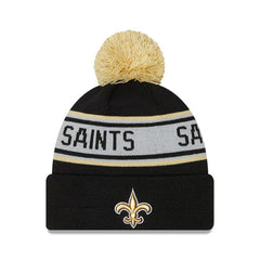 New Orleans Saints New Era Preschool Repeat Cuffed Knit Hat with Pom - Black Hats
