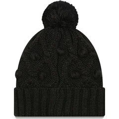 Pittsburgh Steelers New Era Girls Youth Toasty Cuffed Knit Hat with Pom - Black Hats