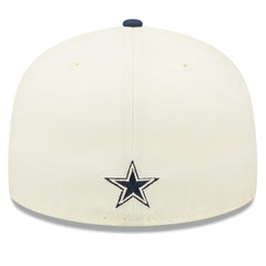 Dallas Cowboys New Era 2022 Sideline 59FIFTY Fitted Hat - Cream/Navy Hats