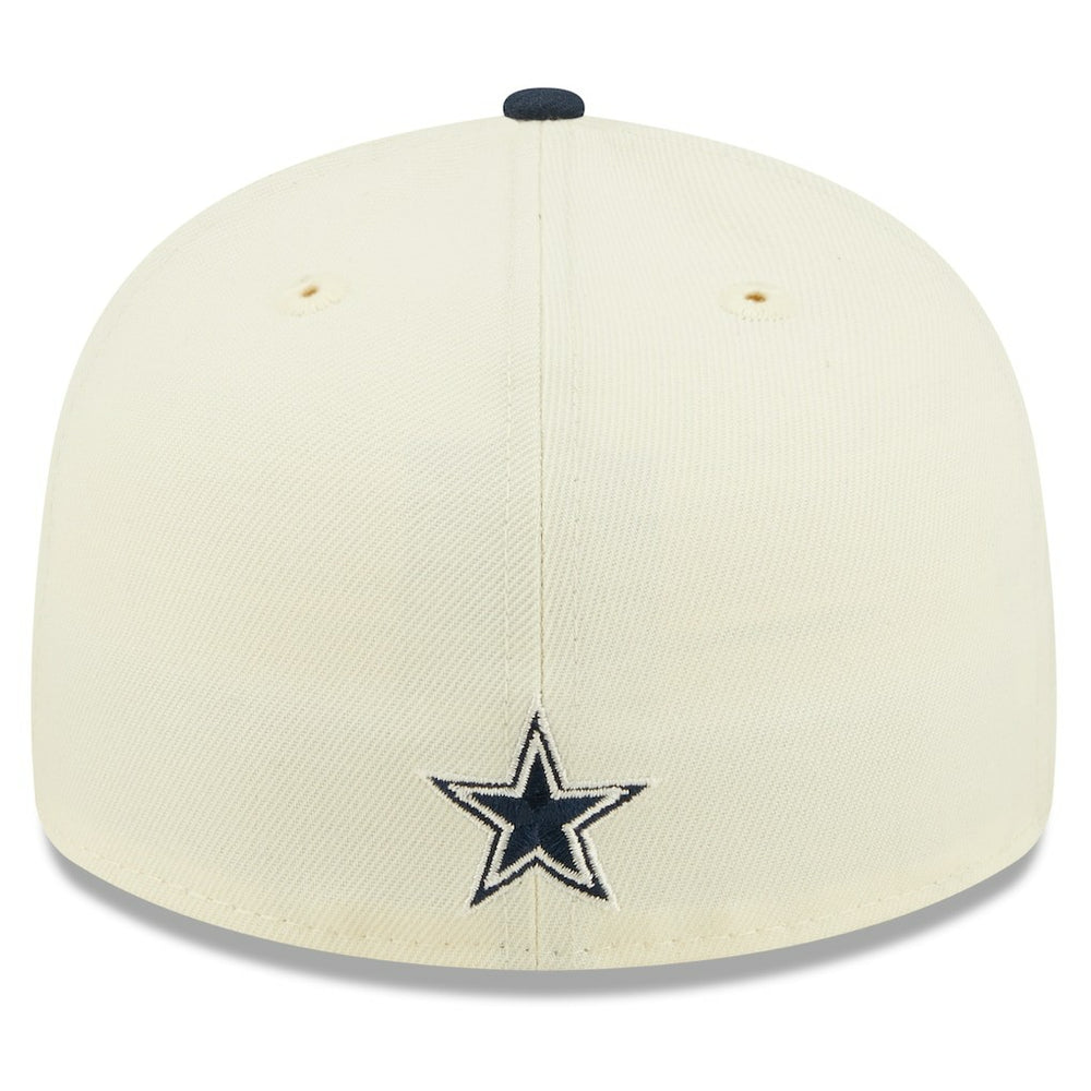 Dallas Cowboys New Era 2022 Sideline Low Profile 59FIFTY Fitted Hat - Cream/Navy Hats