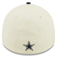 Dallas Cowboys New Era 2022 Sideline 39THIRTY 2-Tone Flex Hat - Cream/Navy Hats