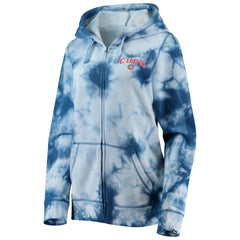 Chicago Cubs New Era Women's Tie-Dye Full-Zip Hoodie - Royal Hoodies