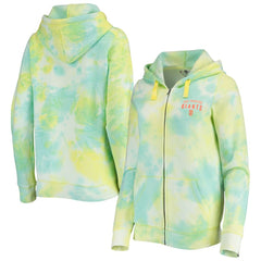 San Francisco Giants New Era Women's Tie-Dye Full-Zip Hoodie - White Hoodies