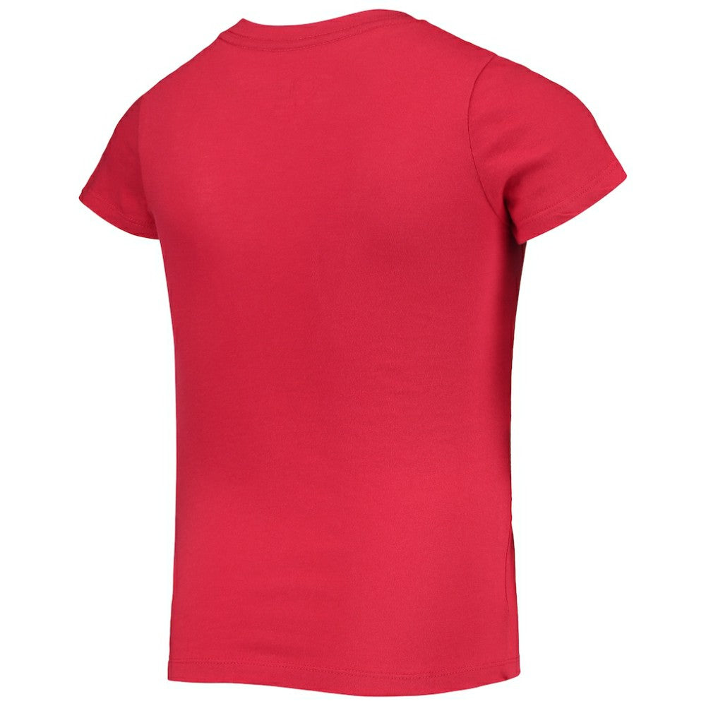 Washington Nationals New Era Girls Youth Flip Sequin Team T-Shirt - Red T-shirts