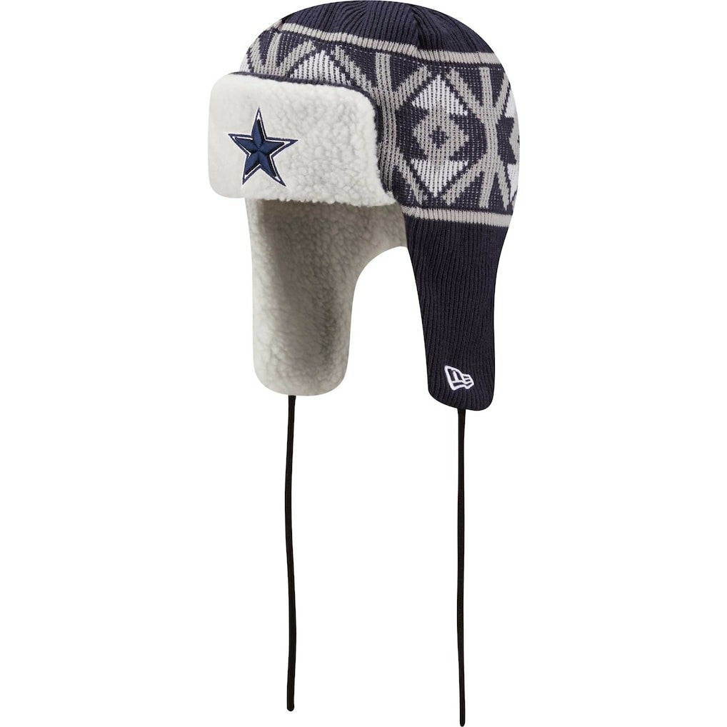 Dallas Cowboys New Era Knit Trapper Hat - Navy Hats