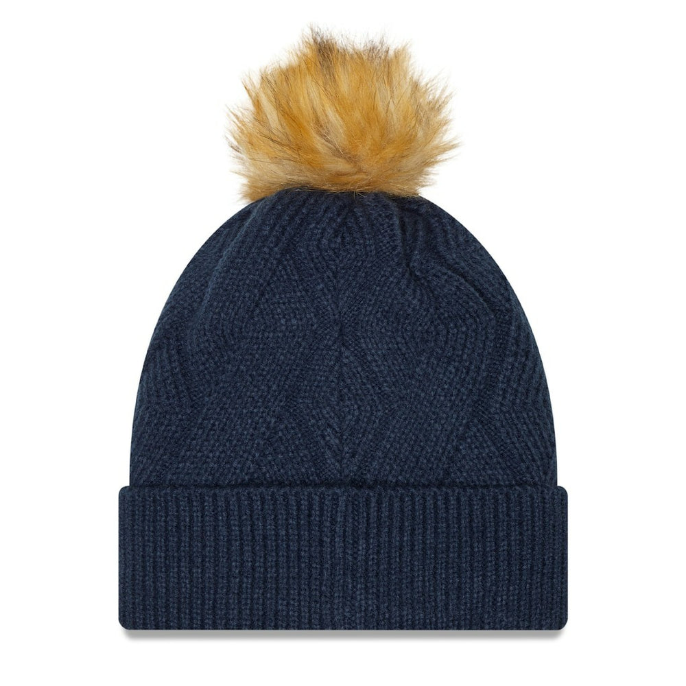Dallas Cowboys New Era Women's Snowy Cuffed Knit Hat with Pom - Navy Hats