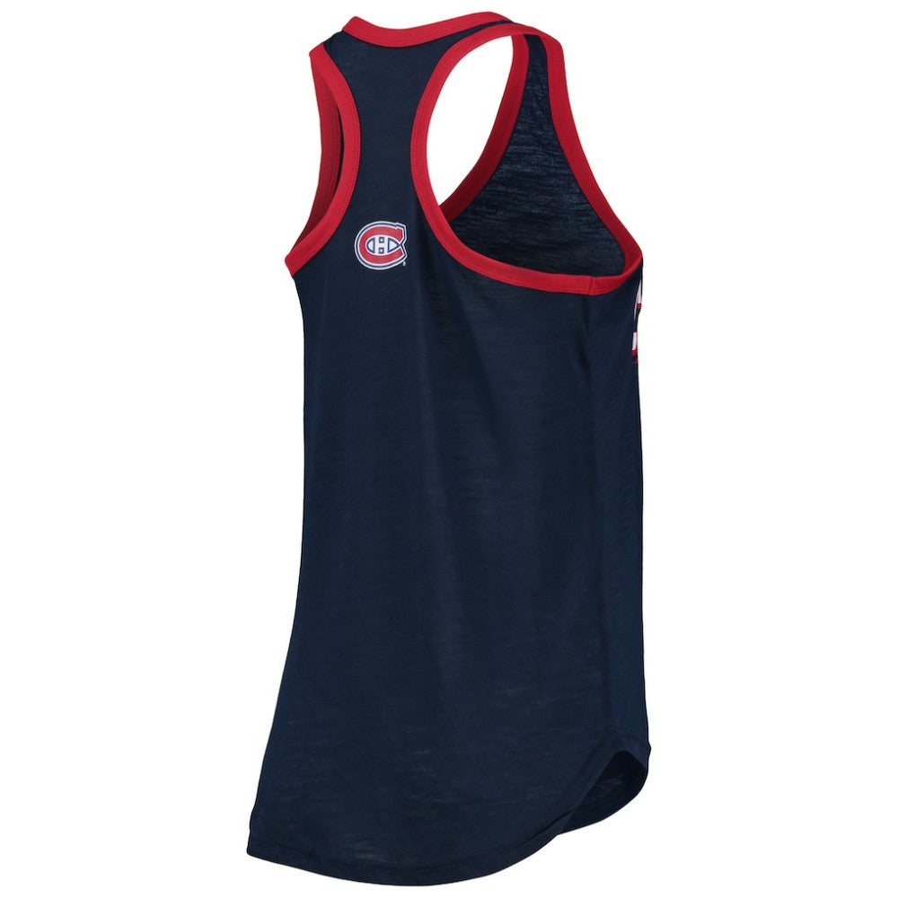 Montreal Canadiens G-III Sports by Carl Banks Women's Showdown Slub Racerback Tank Top - Navy | US 4685589