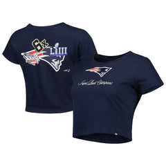 New England Patriots New Era Women's Historic Champs T-Shirt - Navy T-shirts