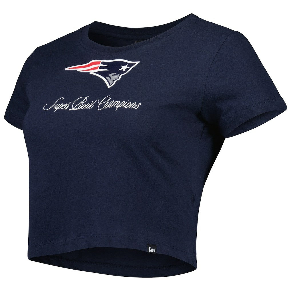 New England Patriots New Era Women's Historic Champs T-Shirt - Navy T-shirts