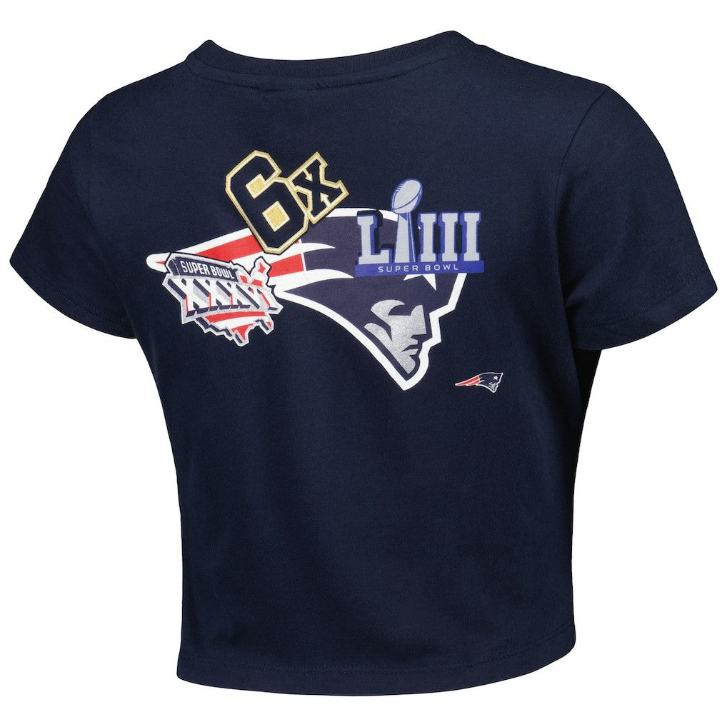 New England Patriots New Era Women's Historic Champs T-Shirt - Navy T-shirts