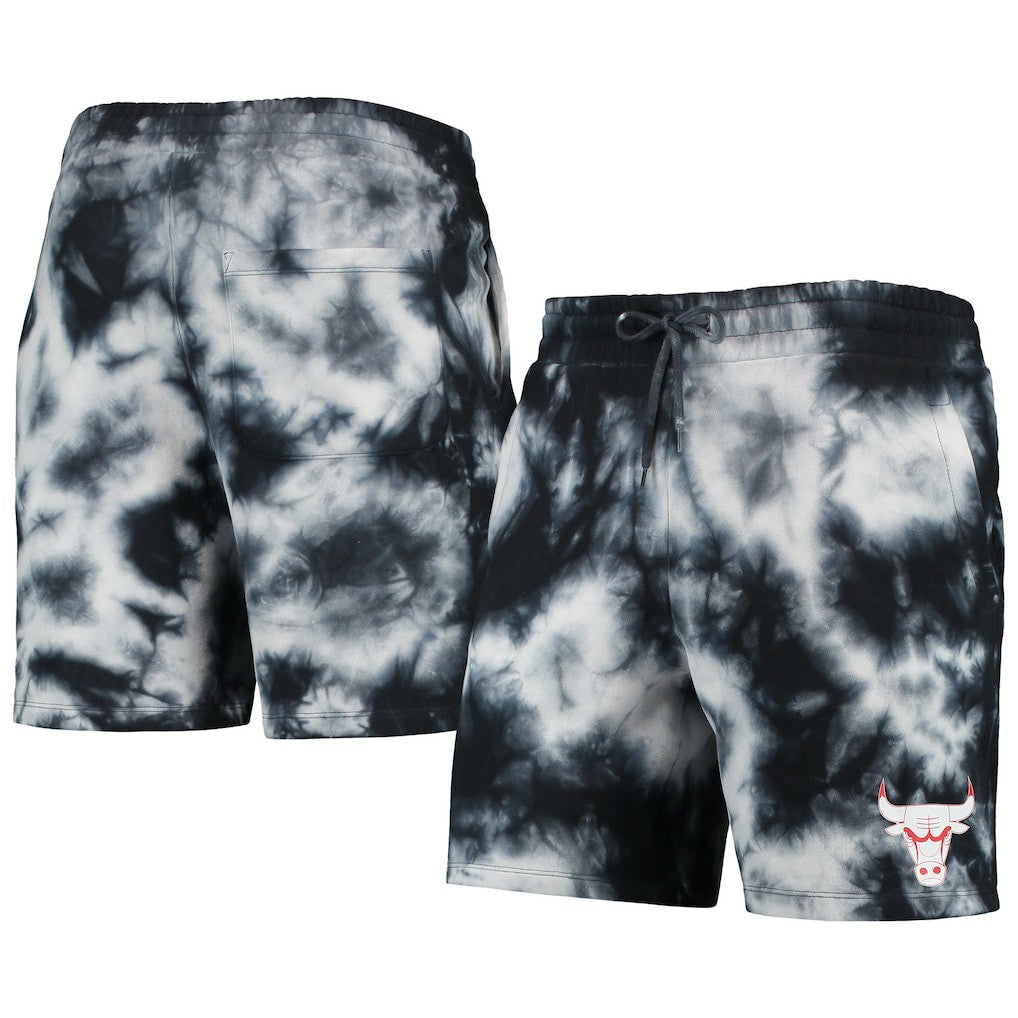 Chicago Bulls Fleece Tie-Dye Shorts Black - New Era