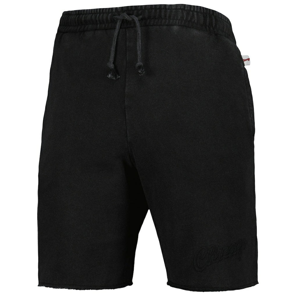 Chicago Bulls French Terry Tonal Fleece Shorts Black - Mitchell & Ness