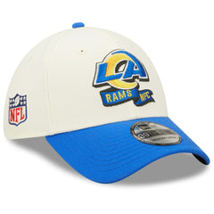 Los Angeles Rams New Era 2022 Sideline 39THIRTY 2-Tone Flex Hat - Cream/Royal Hats