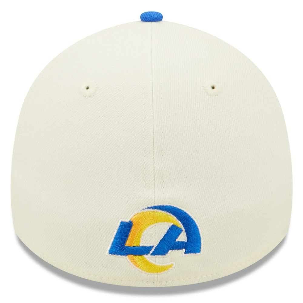 Los Angeles Rams New Era 2022 Sideline 39THIRTY 2-Tone Flex Hat - Cream/Royal Hats