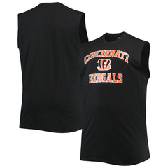 Cincinnati Bengals Big & Tall Muscle Tank Top - Black Tops