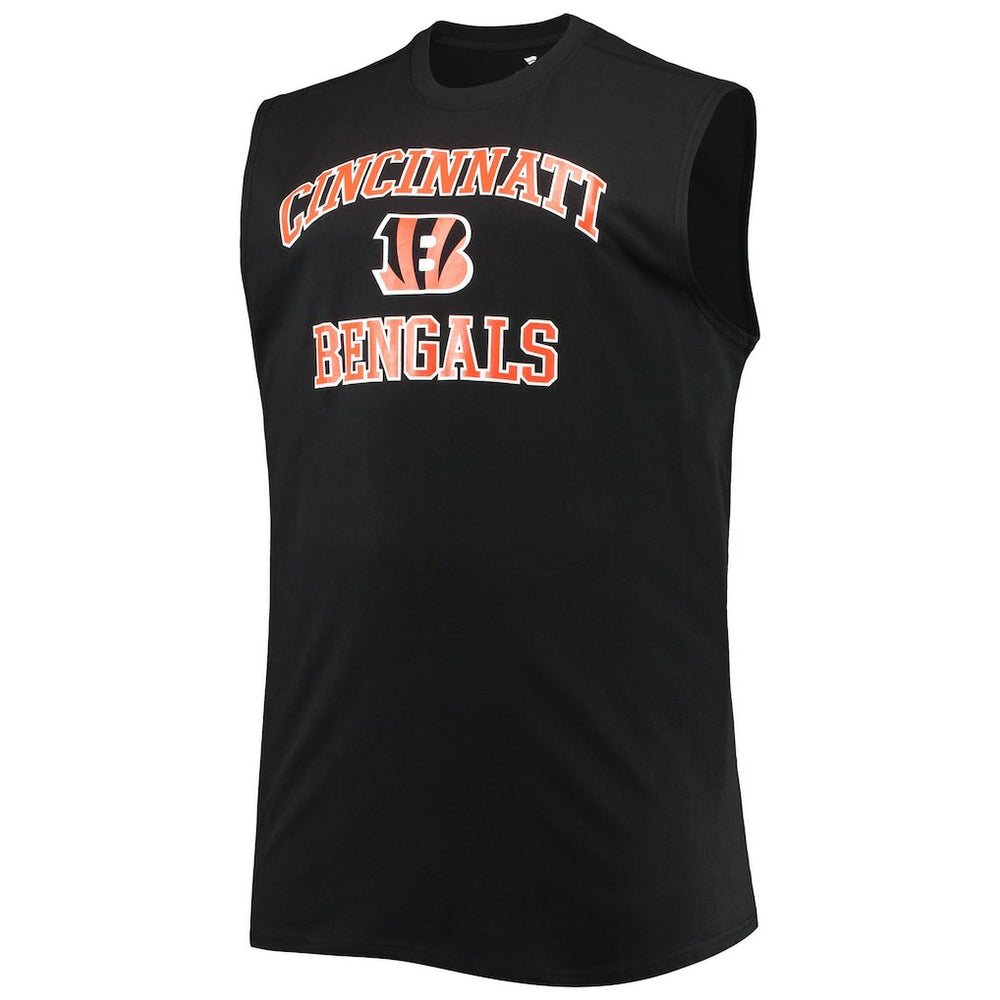 Cincinnati Bengals Big & Tall Muscle Tank Top - Black Tops