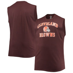 Cleveland Browns Big & Tall Muscle Tank Top - Brown Tops