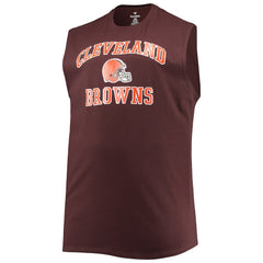 Cleveland Browns Big & Tall Muscle Tank Top - Brown Tops