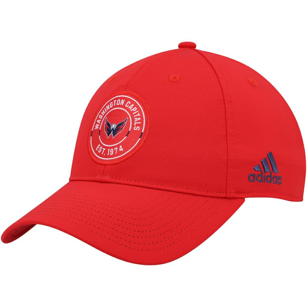 Washington Capitals adidas Team Circle Slouch Adjustable Hat - Red | US 4687102