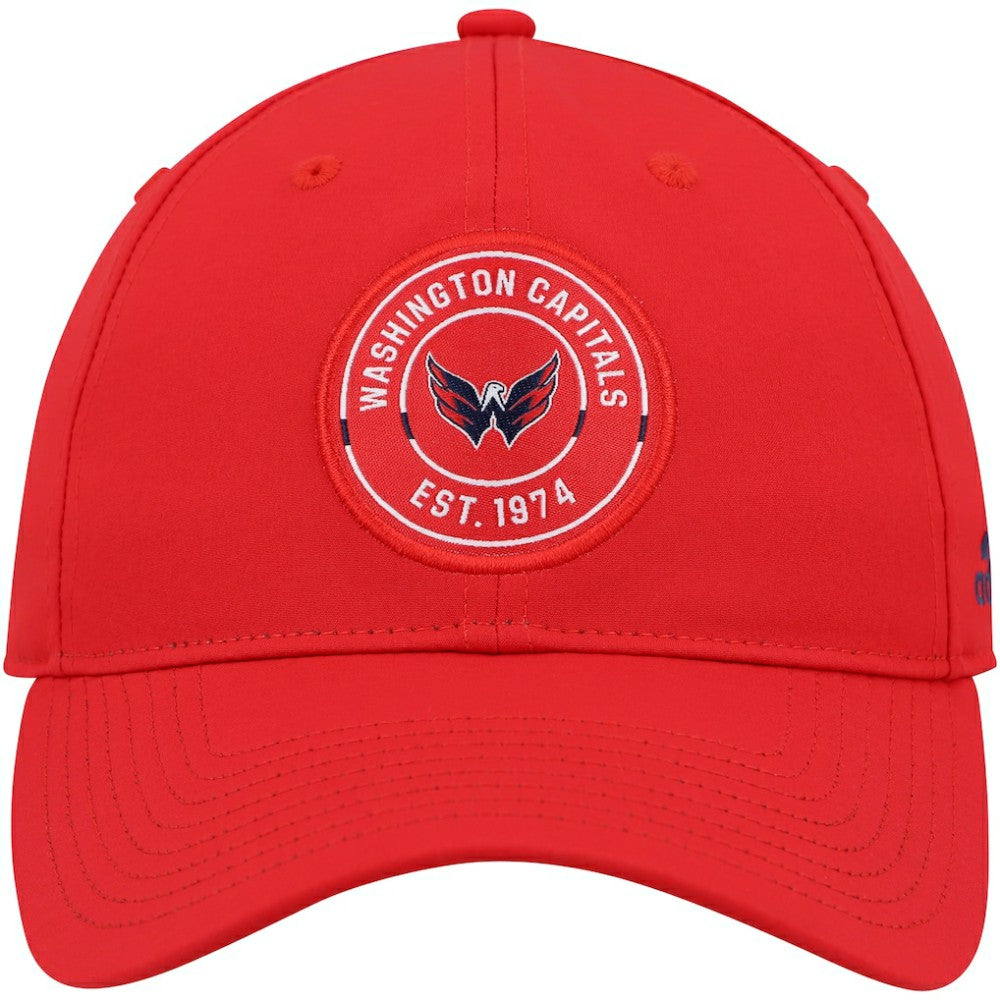 Washington Capitals adidas Team Circle Slouch Adjustable Hat - Red | US 4687102