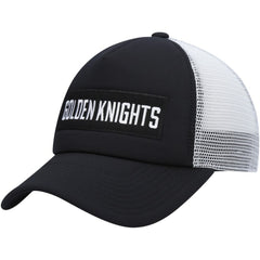 Vegas Golden Knights adidas Team Plate Trucker Snapback Hat - Black/White | US 4687145