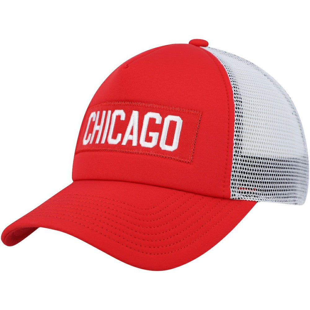 Chicago Blackhawks adidas Team Plate Trucker Snapback Hat - Red/White | US 4687158