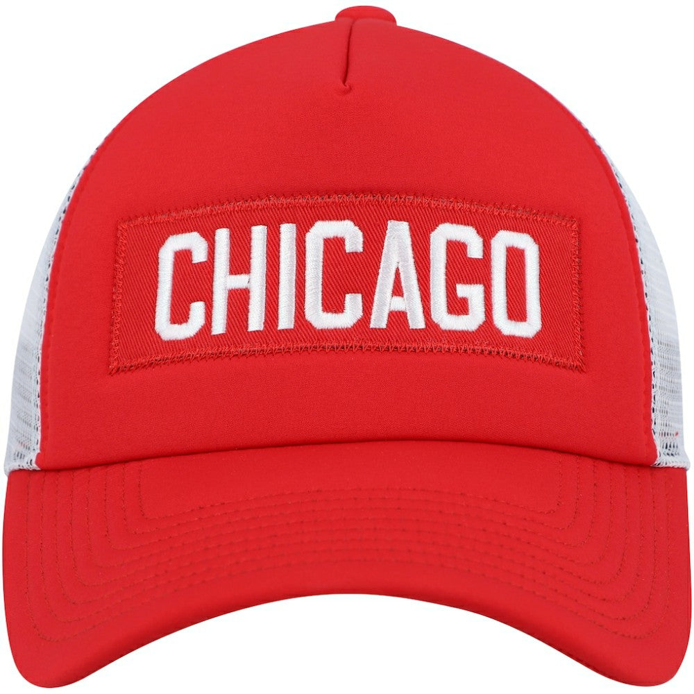 Chicago Blackhawks adidas Team Plate Trucker Snapback Hat - Red/White | US 4687158