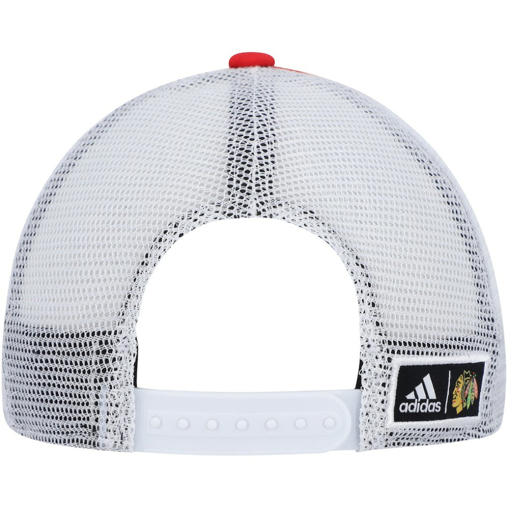 Chicago Blackhawks adidas Team Plate Trucker Snapback Hat - Red/White | US 4687158