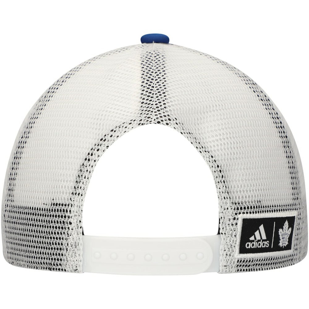 Toronto Maple Leafs adidas Team Plate Trucker Snapback Hat - Blue/White | US 4687172