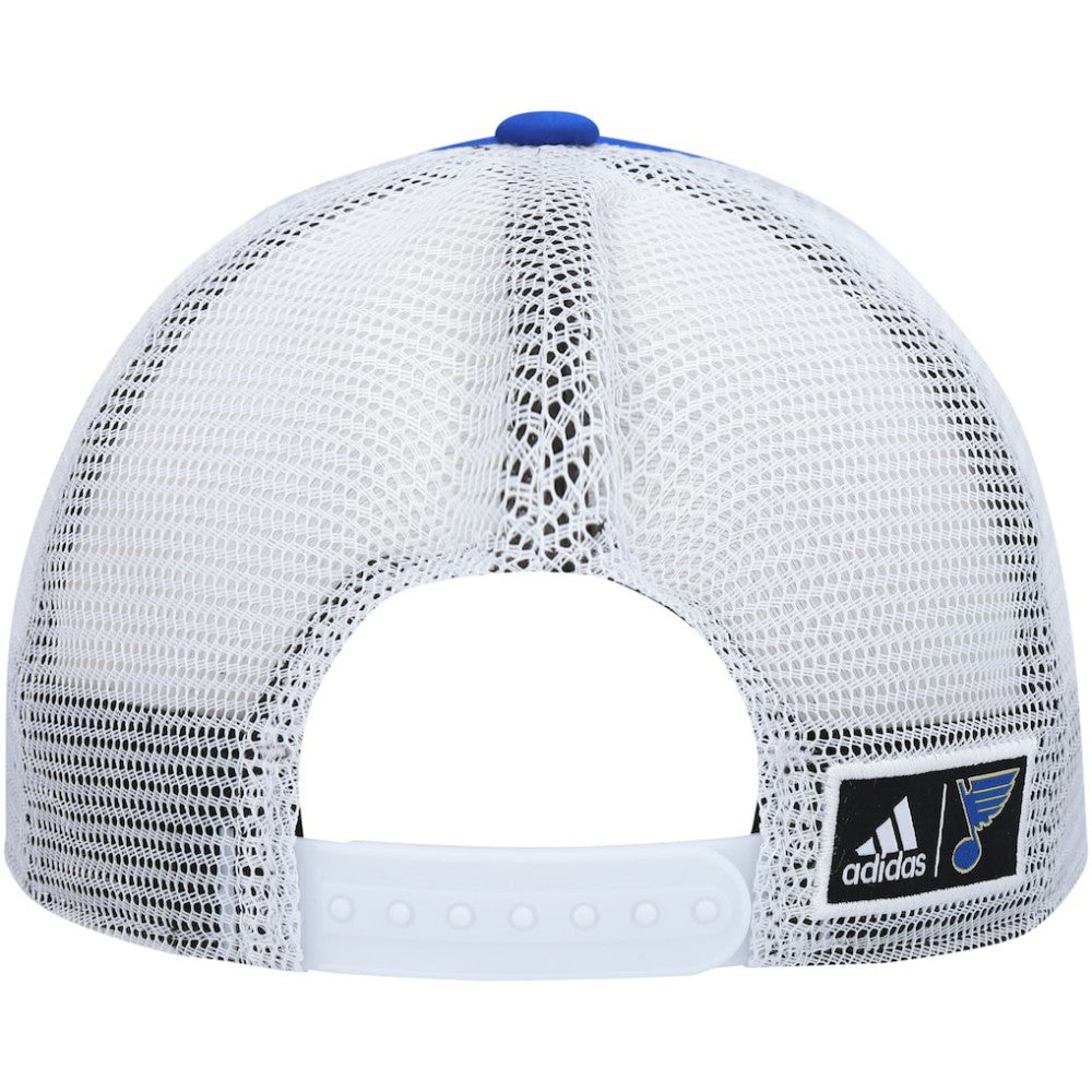 St. Louis Blues adidas Team Plate Trucker Snapback Hat - Blue/White | US 4687174