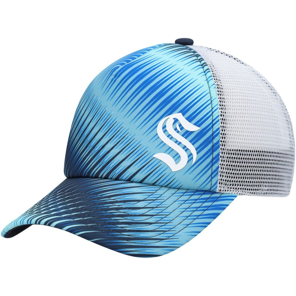 Seattle Kraken adidas Women's Graphic Foam Trucker Snapback Hat - Light Blue/White | US 4688389