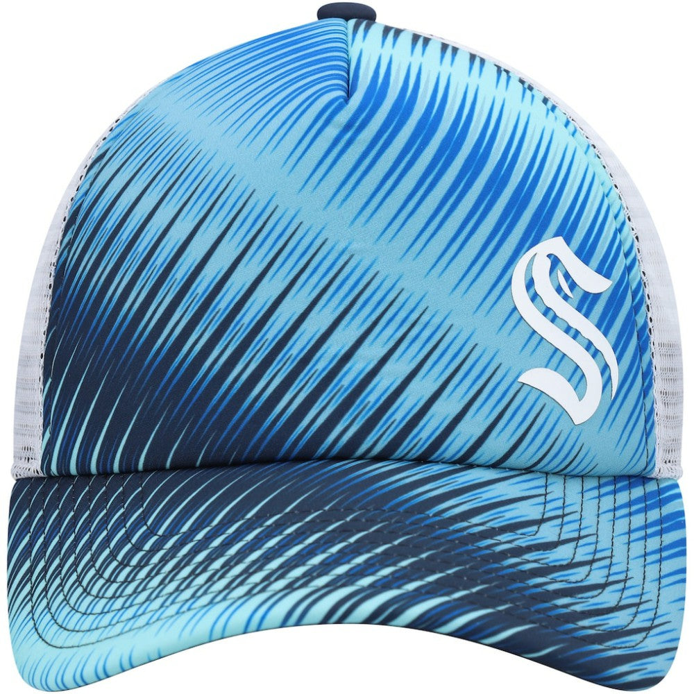 Seattle Kraken adidas Women's Graphic Foam Trucker Snapback Hat - Light Blue/White | US 4688389