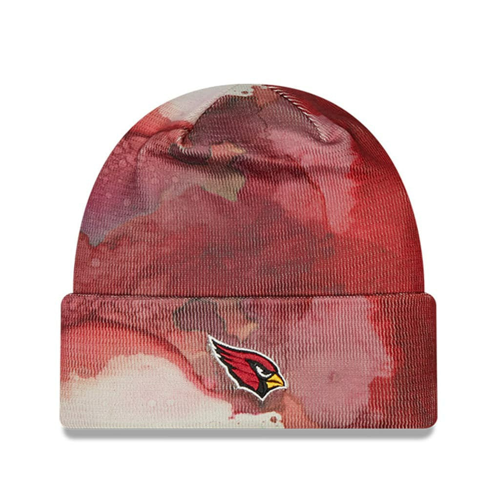 Arizona Cardinals New Era 2022 Sideline Ink Dye Cuffed Knit Hat - Cardinal Hats
