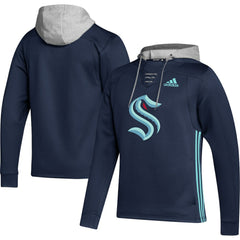 Seattle Kraken adidas Skate Lace Primeblue Team Pullover Hoodie - Deep Sea Blue | US 4691244