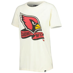 Arizona Cardinals New Era Women's Chrome Sideline T-Shirt - Cream T-shirts