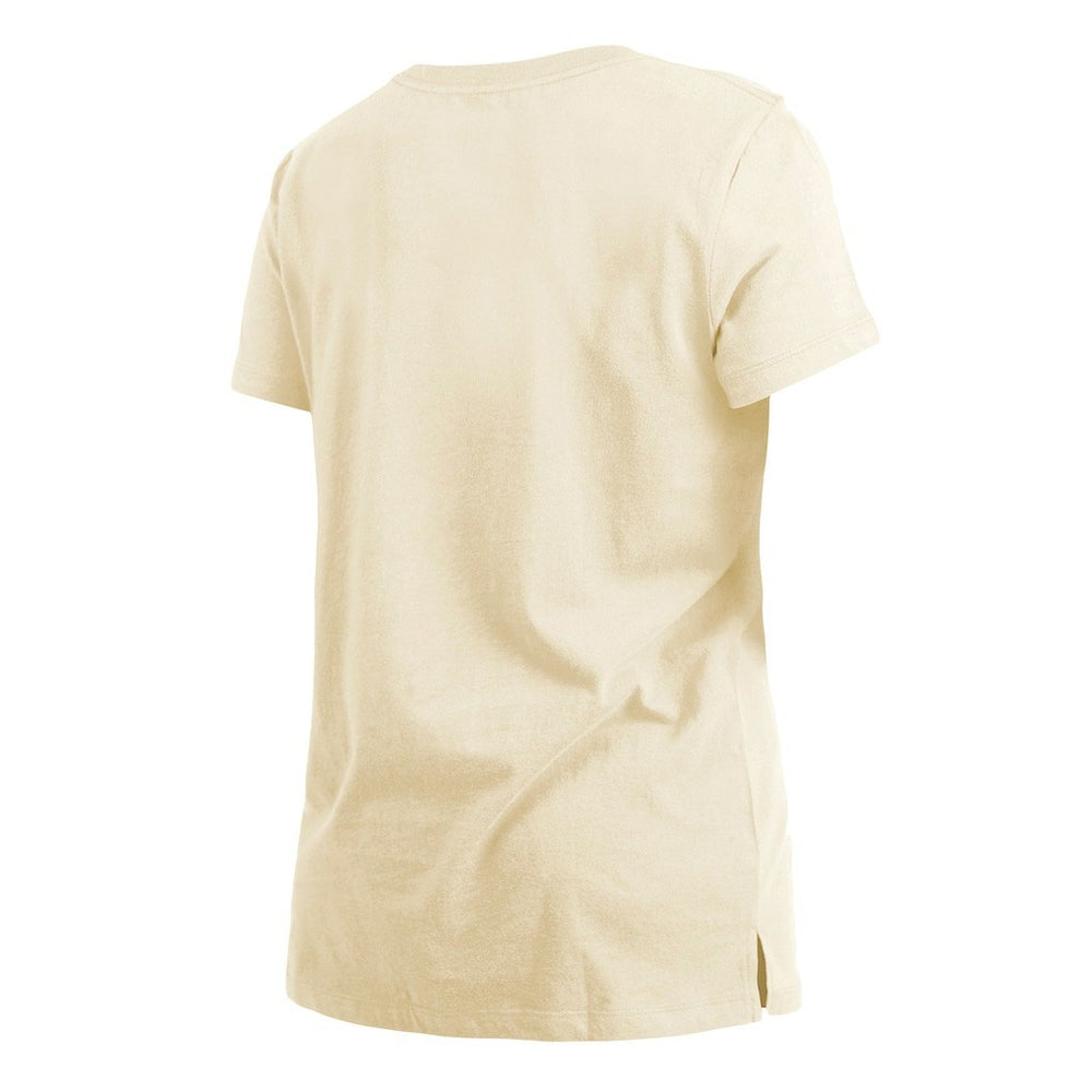 Cleveland Browns New Era Women's Chrome Sideline T-Shirt - Cream T-shirts